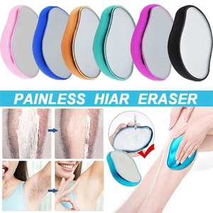 Imported Hot Crystal Physical Hair Removal Eraser Glass Hair Remover Painless Epilator Easy Cleaning Reusable