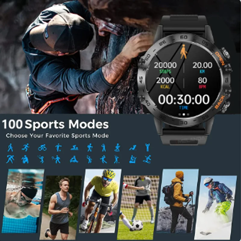 Smart Watch Men 1.39 Inch Smartwatch IP67 Waterproof Bluetooth Call Fitness Tracker Clock for Samsung Galaxy Note10 pro/Note10+/