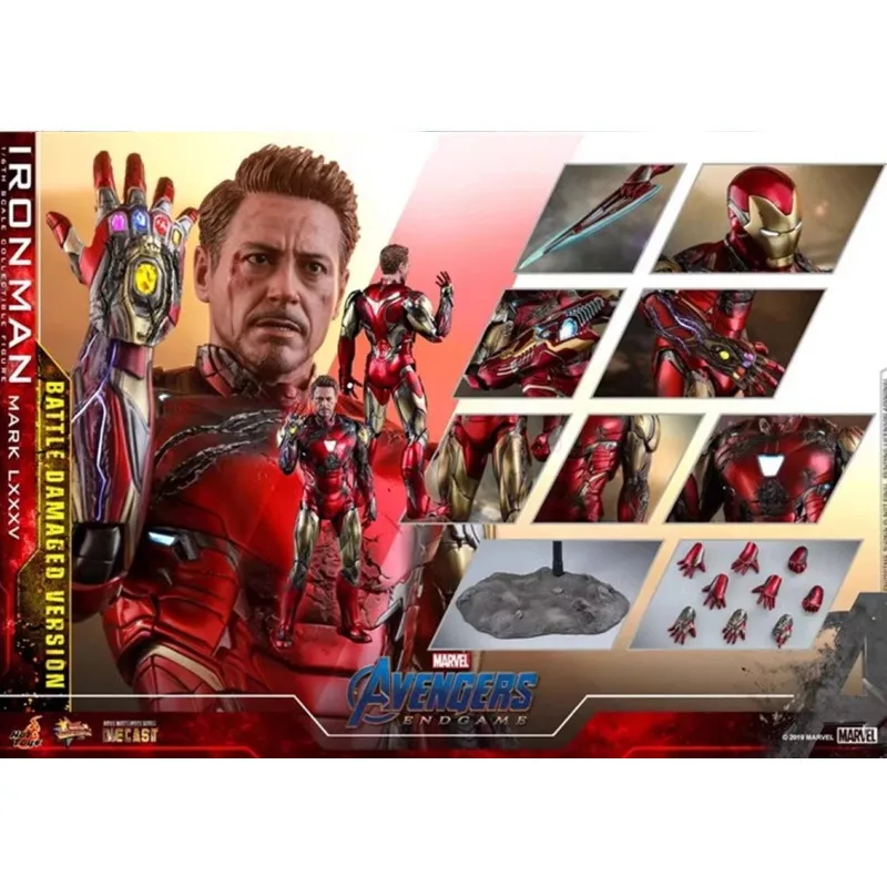 

Marvel Iron Man Action Figures Pepper Anime Original Hottoys Ht Mms538d32 1/6 Team Suit Avg4 Avengers Endgame Model Toy Gifts