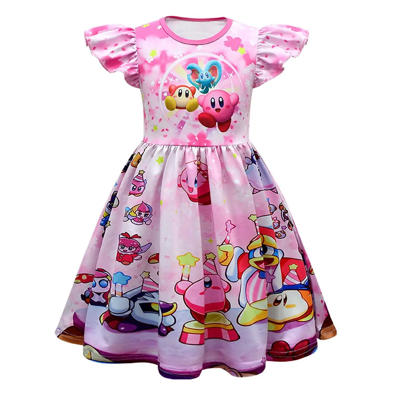 Летнее платье для девочек новинка модное милое платье-футболка малышей со