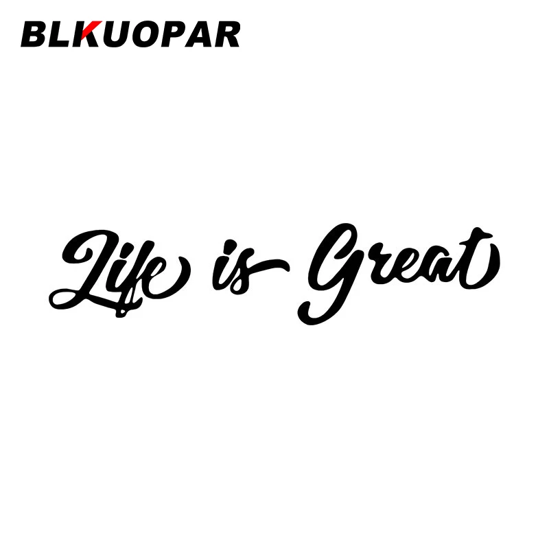 

Наклейки на автомобиль с изображением силуэтов BLKUOPAR Life Is Great клиптоп, наклейки на окклюзию с защитой от царапин и солнца, креативная наклейка на бампер, защитная пленка на дверь автомобиля RV