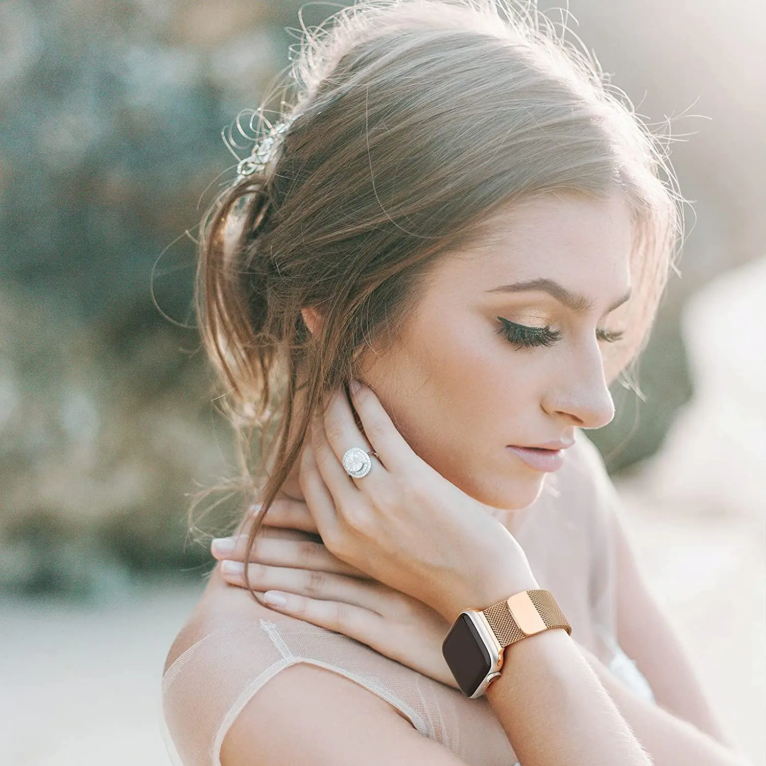 Metal Milanese band for Apple Watch 7/6/SE/5/4/3/2/1 38mm 40mm Stainless Steel Watch strap for iwatch SE/6/7 42MM 44MM 41MM 45MM