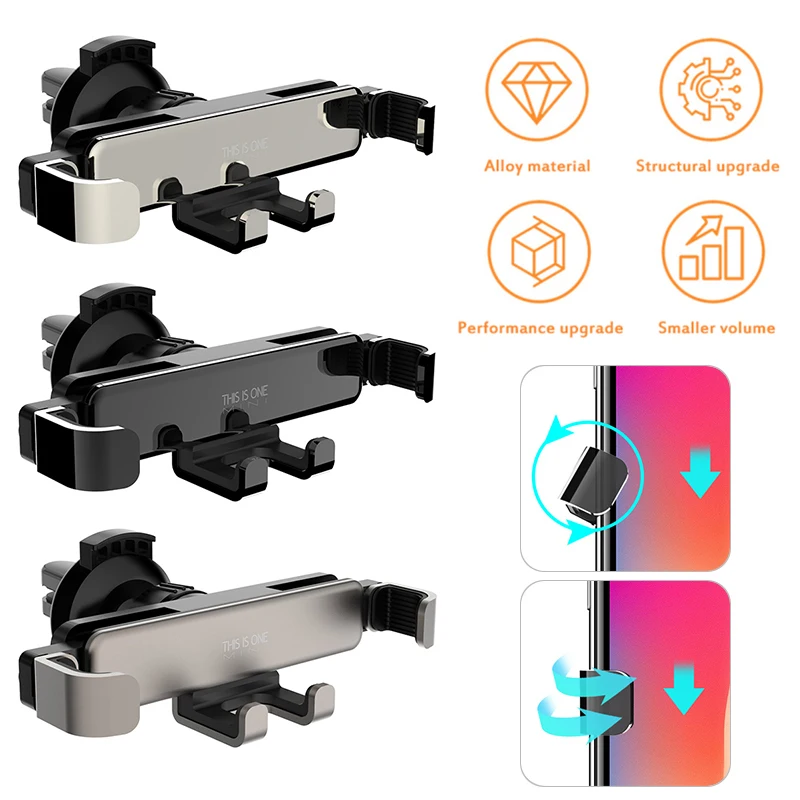 

New Telescopic Car Phone Aluminum Alloy Mini Gravity Bracket Mobile Phone Holder Mobile Phone Bracket