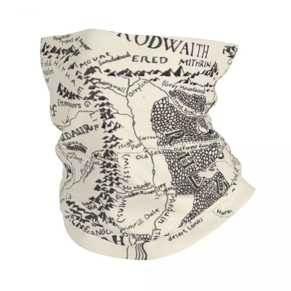 

Tolkien Map 653 Bandana Scarf Buffs Neck Warmer Cycling Motorcycle Scarf Fishing Face Cover Outdoor Windproof Breathable