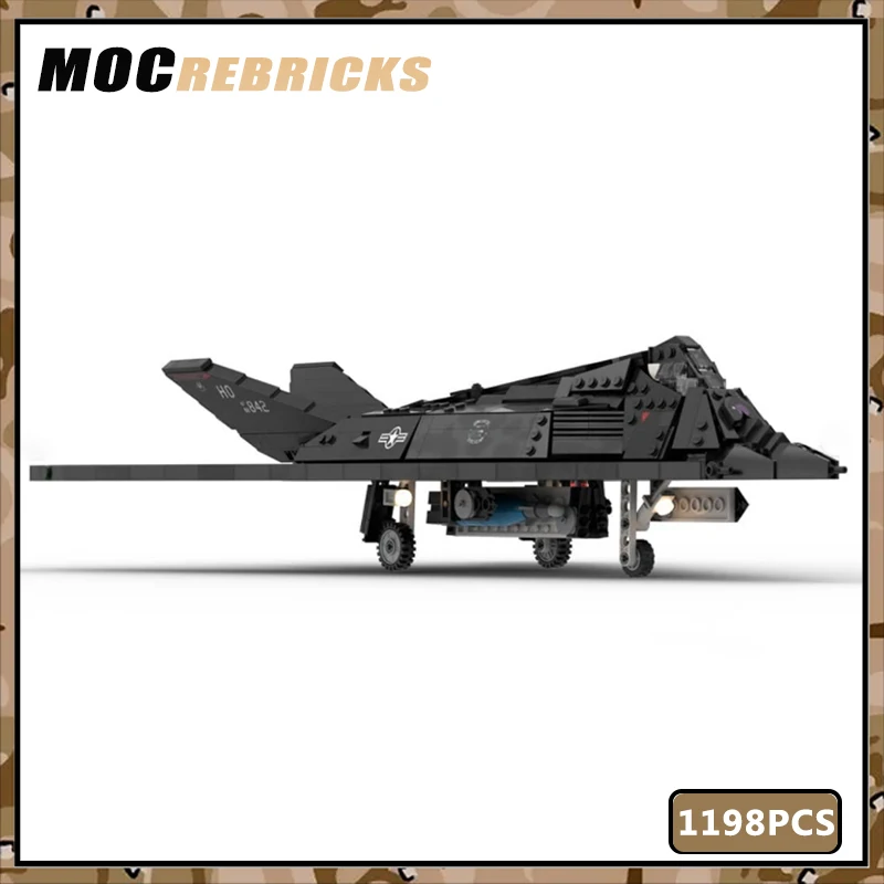 Строительный блок WW2 военное оружие F-117 истребитель Nighthawk MOC нагрудные фигурки