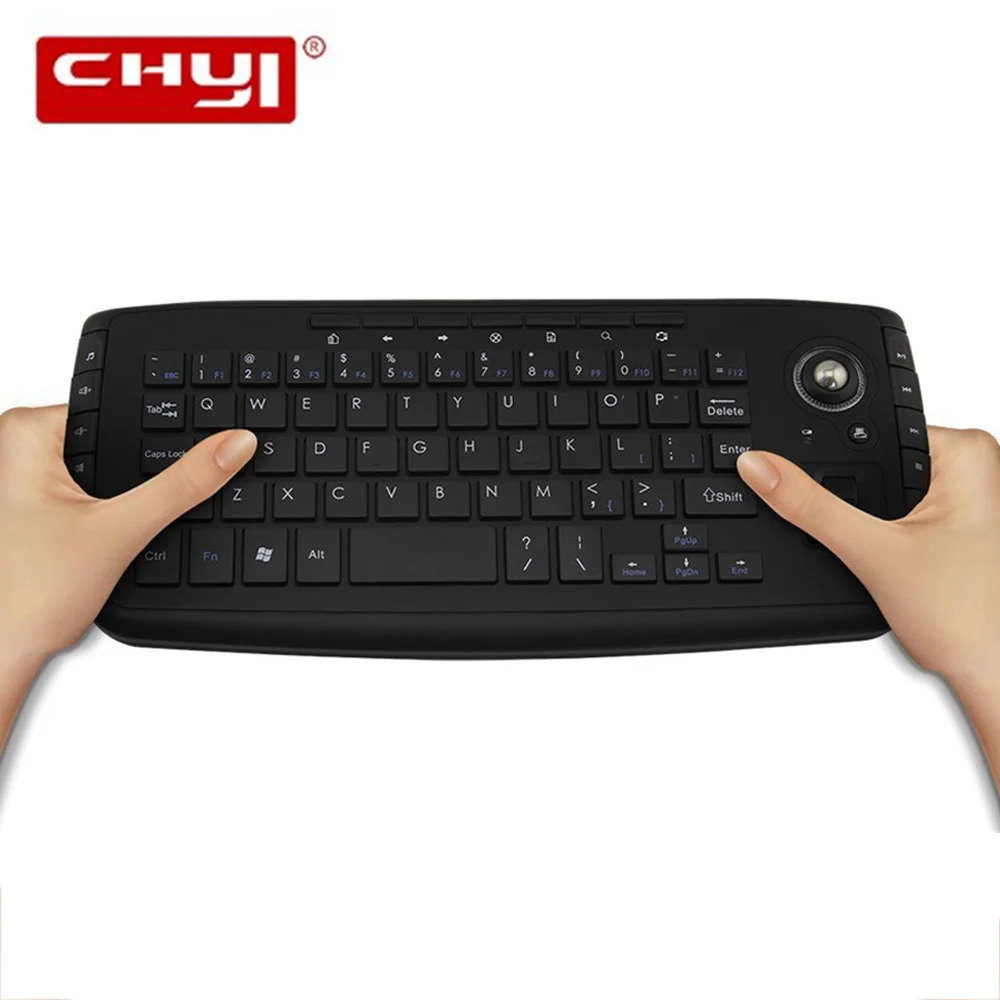 

Multimedia Wireless Keyboard With Trackball Air Mouse Silent Mini Gaming Trackball Kayboard For PC Laptop TV Box Computer Office