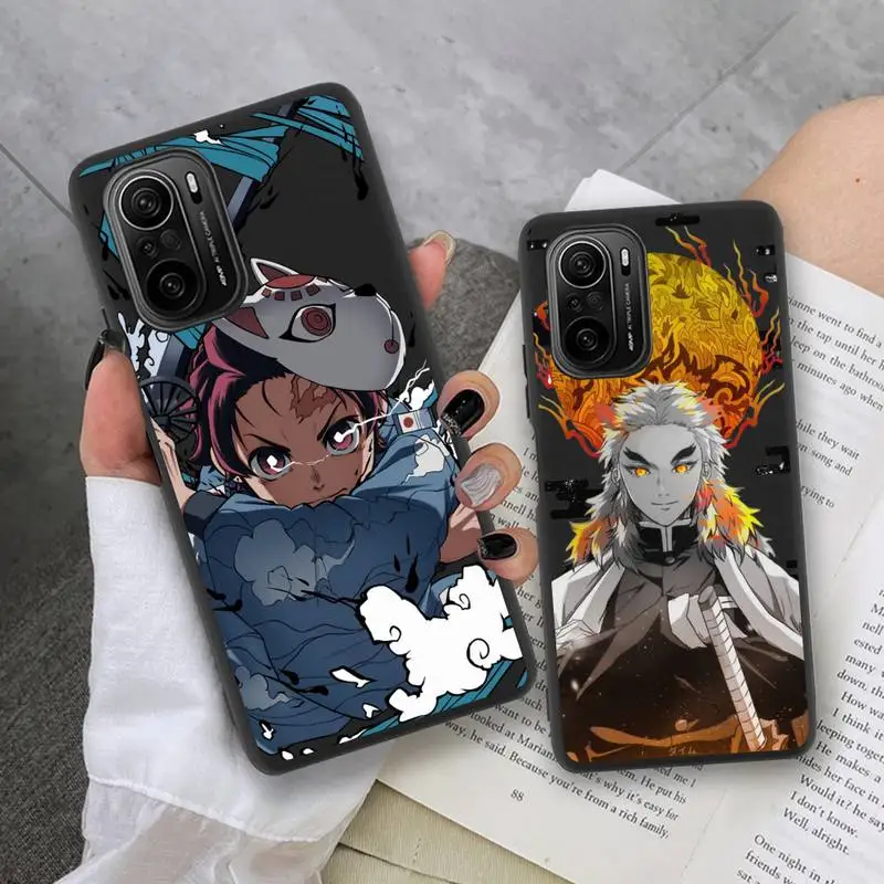 

Cartoon Japan Anime Demon Slayer Phone Case for Xiaomi Mi Note 11 10 9 8 11X Lite 9T CC9 POCO M3 X3 Pro SE