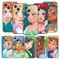 phone case cover for oppo a53s f19 a53 a74 a93 a54 a16s a15s a31 matte soft luxury style print tpu disney princess face
