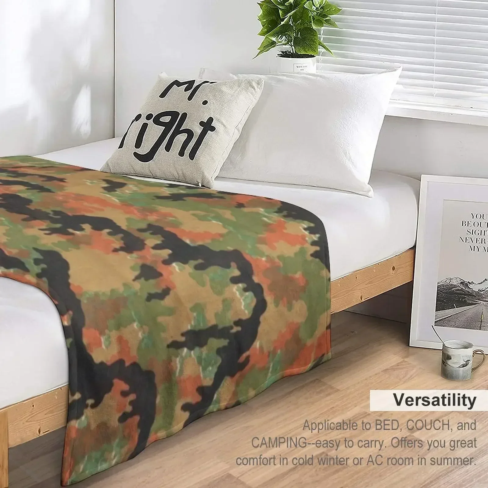 Плюшевое одеяло Waffen SS Leibermuster