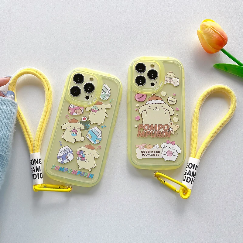 

BANDAI Pom Pom Purin Phone Case for iPhone 11 12 13 pro max XS MAX X XR 7 8 Plus Cover