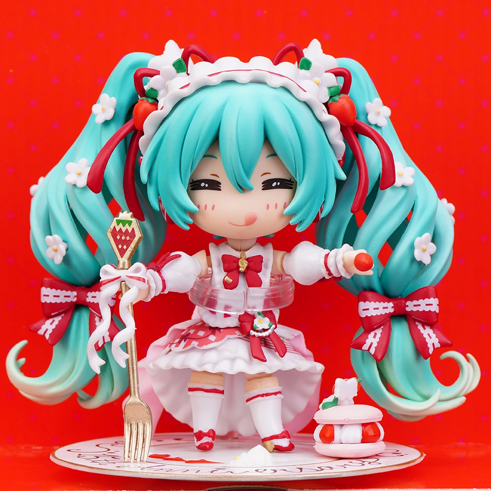 Новинка Hatsune Miku Q-Version глина ручной работы клубничный торт Мику морикура