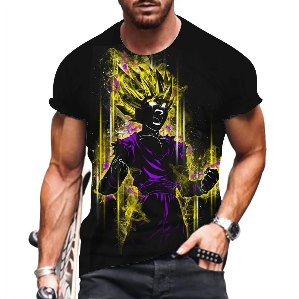 

Anime Clothes Fashion Dragon Ball Z Vegeta Men's T-shirt Leisure Harajuku Style Couple Tops Quick Dry Clothing Goku Super Saiyan