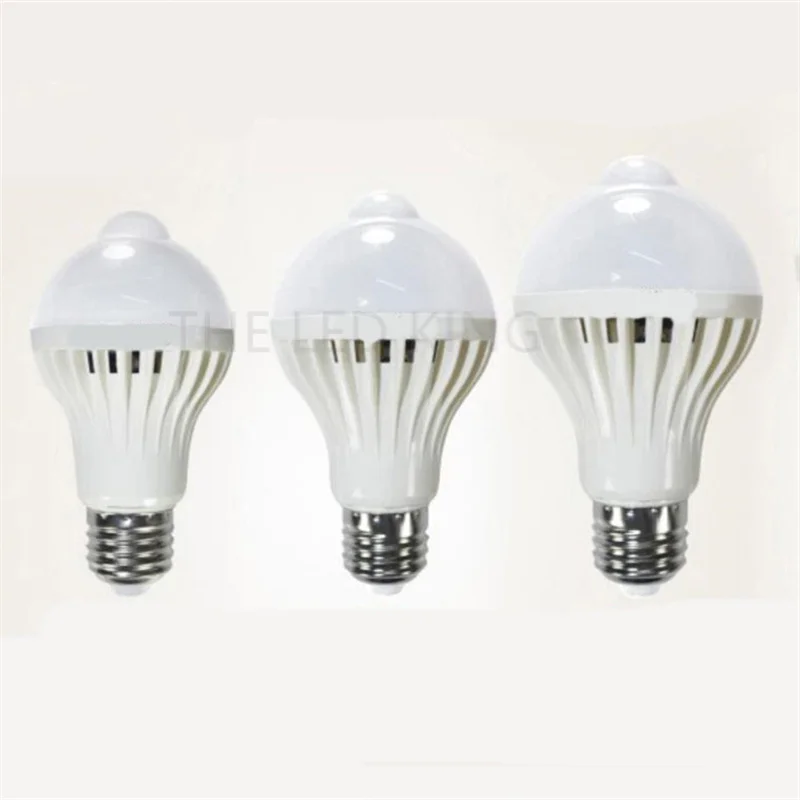 Светодиодная лампа E27 с радаром и пассивным ИК датчиком движения ночсветильник