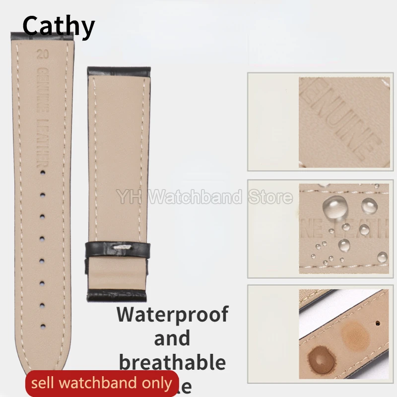 Фото Ремешок для часов из натуральной кожи 20 мм для Casio MTP-1303 1375 LTP-V007L-7E1, мужской водонепроницаемый ремешок из воловьей кожи №4