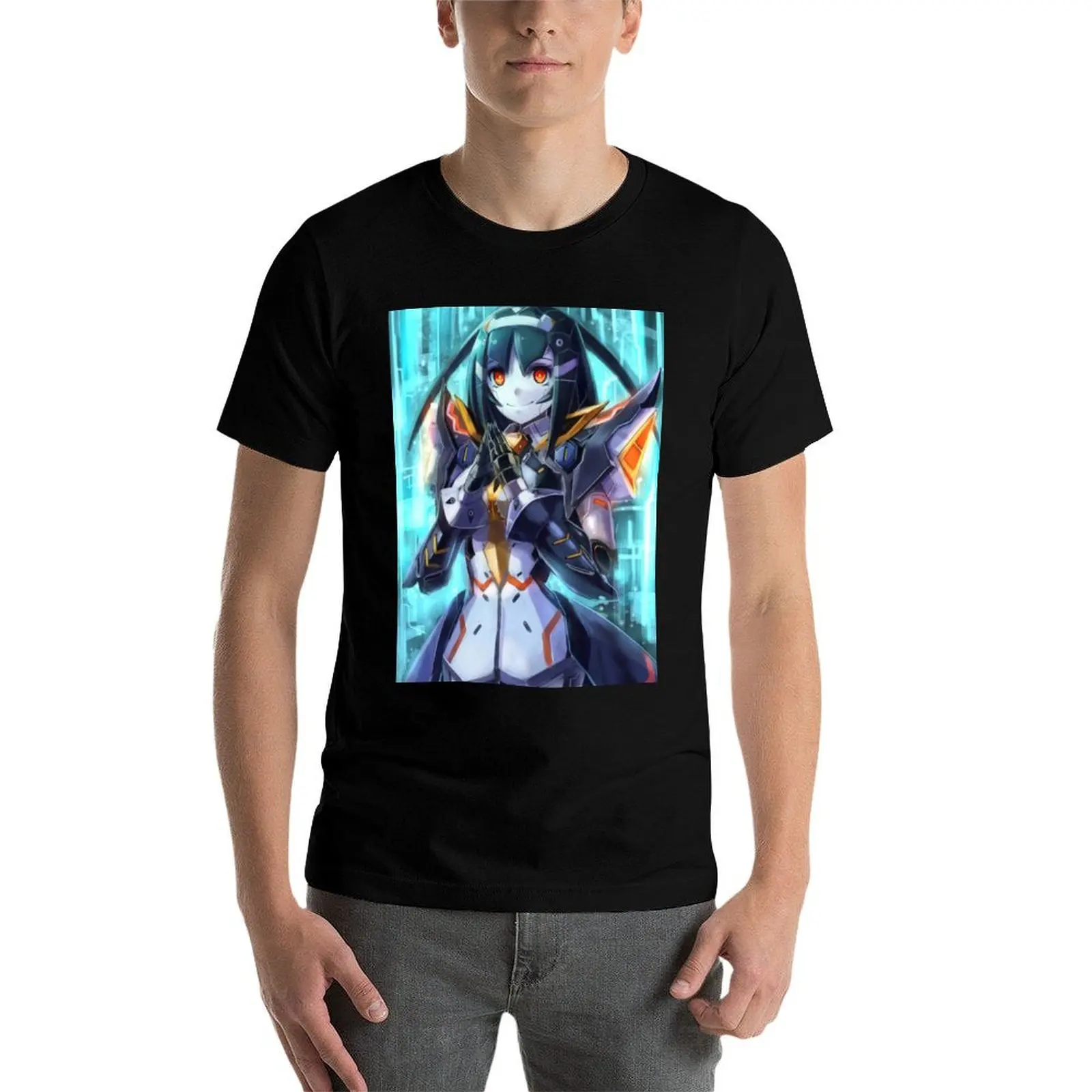 Фото Футболка PSO 2: Darkness Outfit, повседневная, на все случаи жизни, с коротким рукавом №4