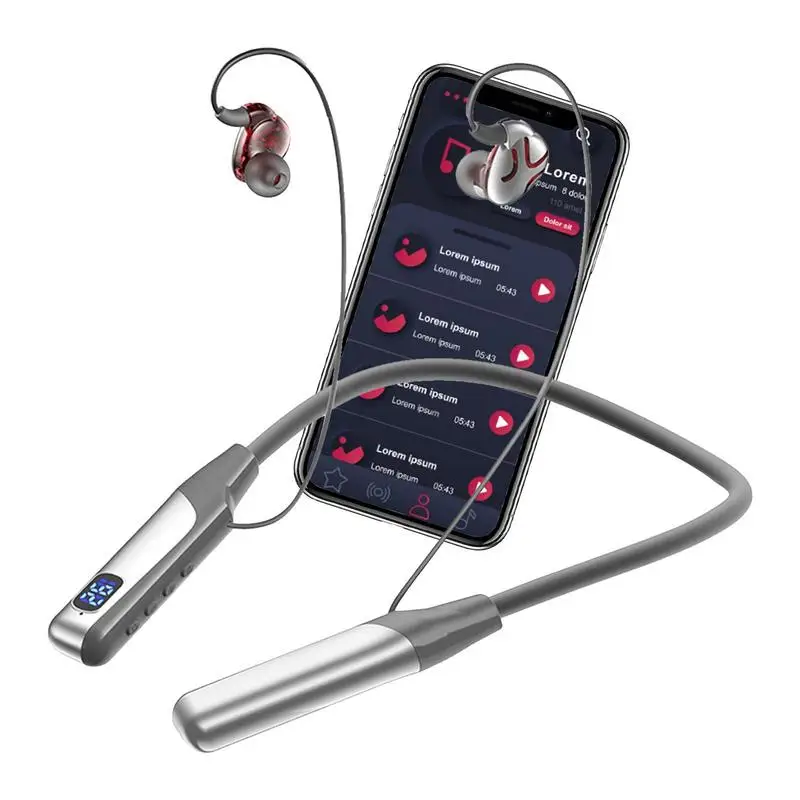 

Wireless Headphones Neckband Blue Tooth 5.3 Earphone Headset Sports Running Waterproof Earbud Wireless With Mic
