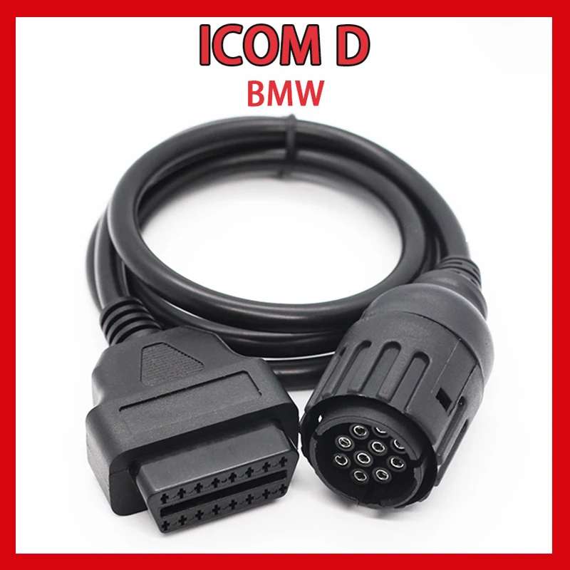 ICOM D For BMW Cable ICOM-D Motorcycles Motobikes 10 Pin Adaptor 10Pin To 16Pin OBD2 OBDII Diagnostic Cable I-COM A2 Tool Cables