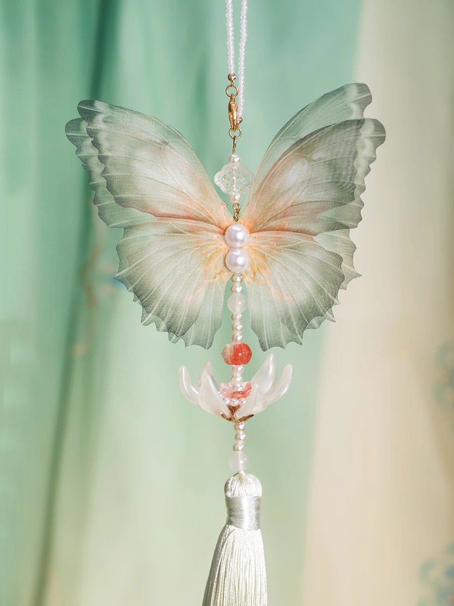 

Cheongsam Overlapping-Weight Ornaments Ancient Style Butterfly Tassel Waist Decorations Pendants