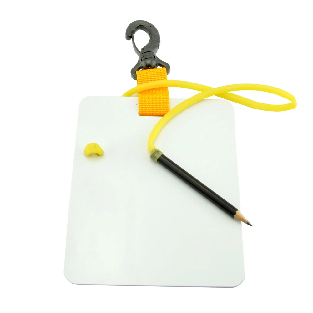 

Underwater Writing Board Wordpad Note Board Black/Yellow Scuba Diving With Swivel Clip Pencil 2023 New High Quality