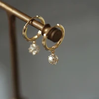 sparkly ball earrings female simple temperament niche design earring zircon light luxury luxury buckle earbone earrings