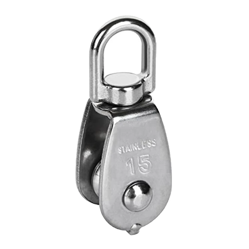 

1/2/3/5 Office Portable Stainless Steel Pulley Replacement Indoor Outdoor Lifting Roller Fixed Traction Pulleys Hardware M15