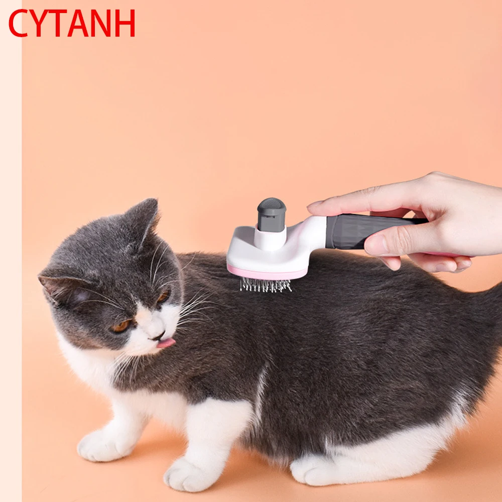 

Cat Comb Dog Hair Remover Brush Pet Grooming Slicker Needle Tangled Self Cleaning Pet Comb Removes Supplies Accessories