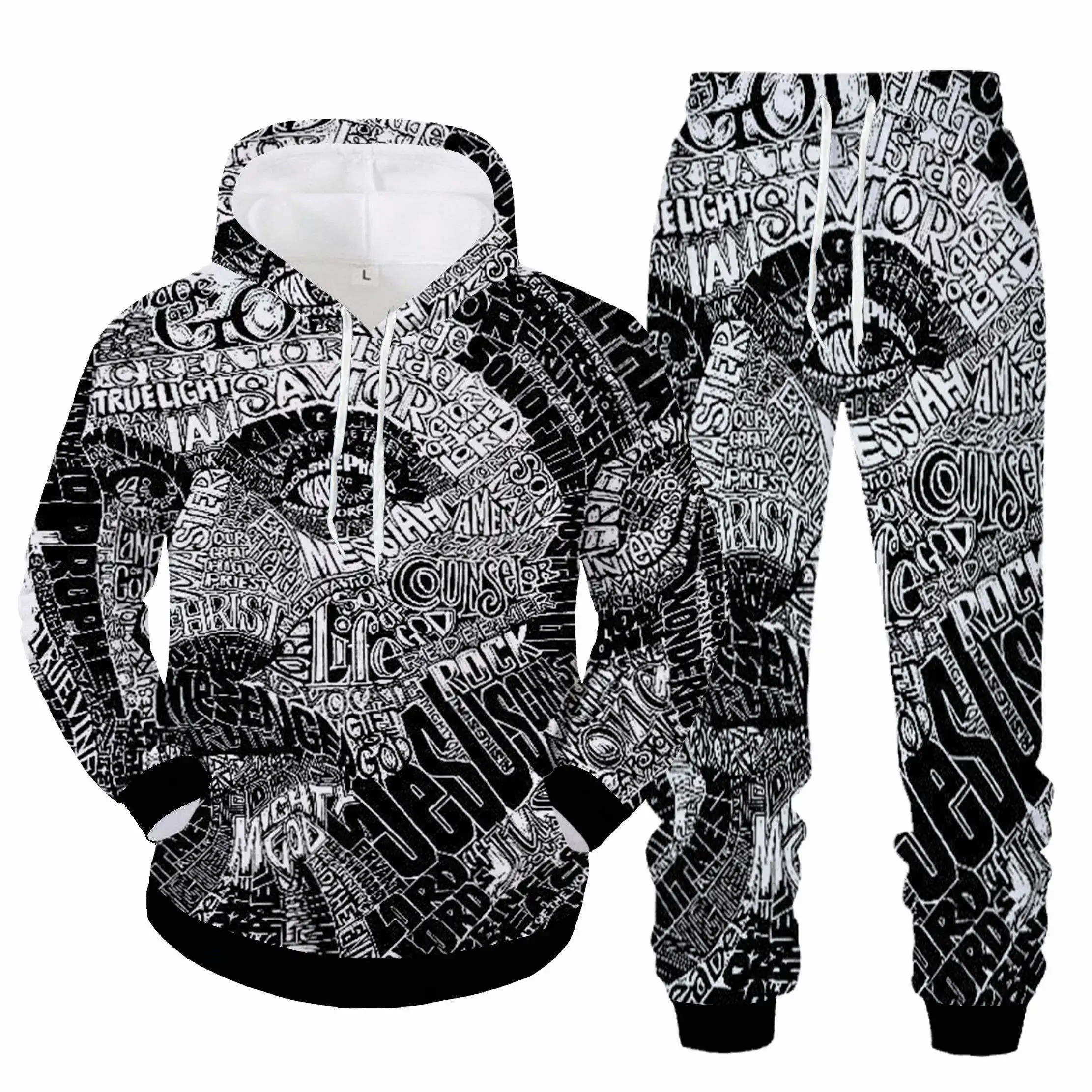 

Мужской костюм с капюшоном и длинным рукавом, Осень-зима