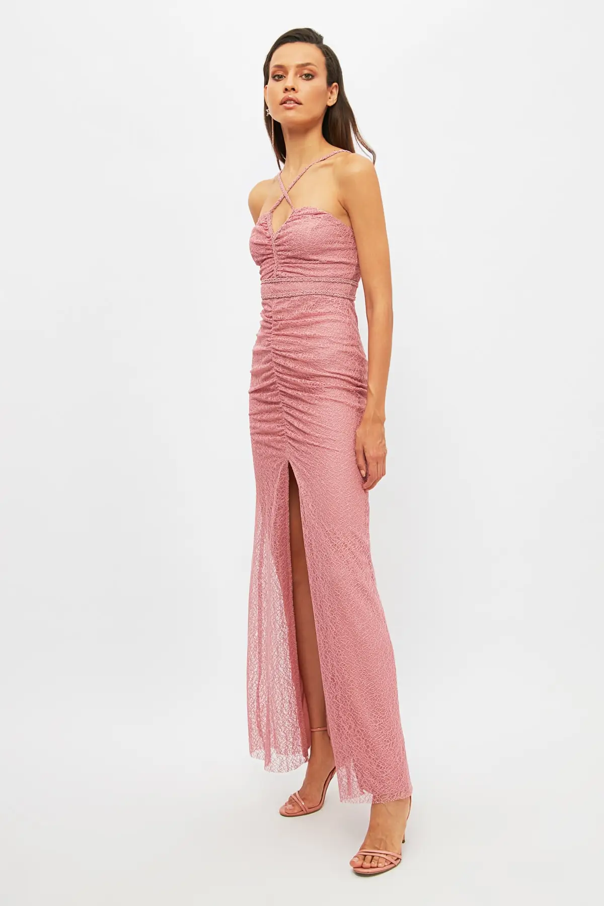 

Trendyol Low-Cut Detailed Lace Evening Dresses & Prom Gown TPRSS21AE0253