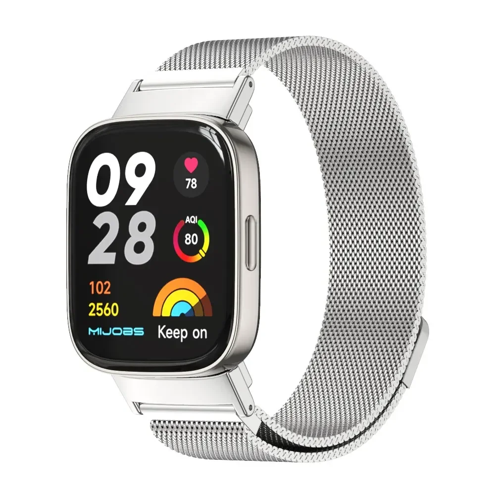 Фото Магнитный металлический ремешок для умных часов Redmi Watch 3 Lite, браслет из нержавеющей стали, ремешок для часов Redmi Watch 3 Active Correa №1