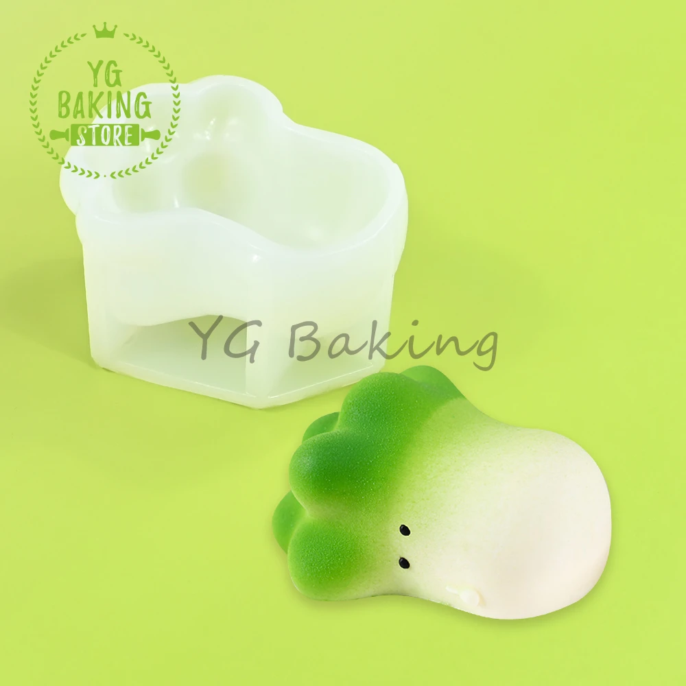 Милый китайский дизайн капусты шоколадная силиконовая форма 3D для молочного