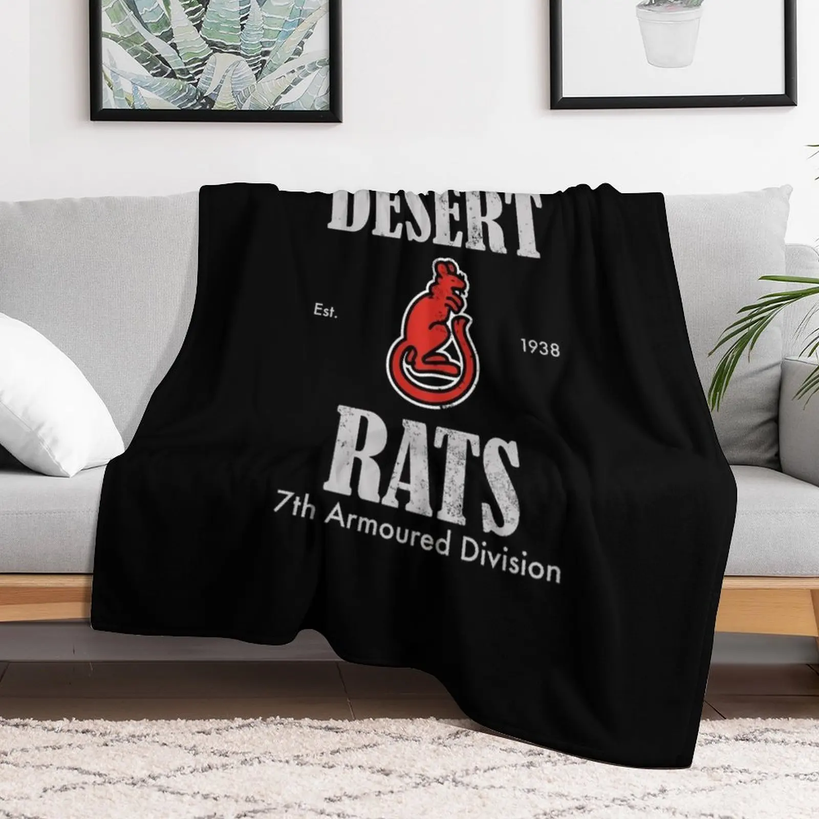 Одеяло с изображением пустынных крыс-7-го огненного разделения (состаренное)