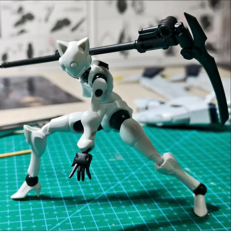 Фото Коллекционная экшн-фигурка Sheik Mainland 3MIN Project A 1/18 Cat Ear Mecha Girl XENODASH, ультра-подвижная сборная модель, подарок №2