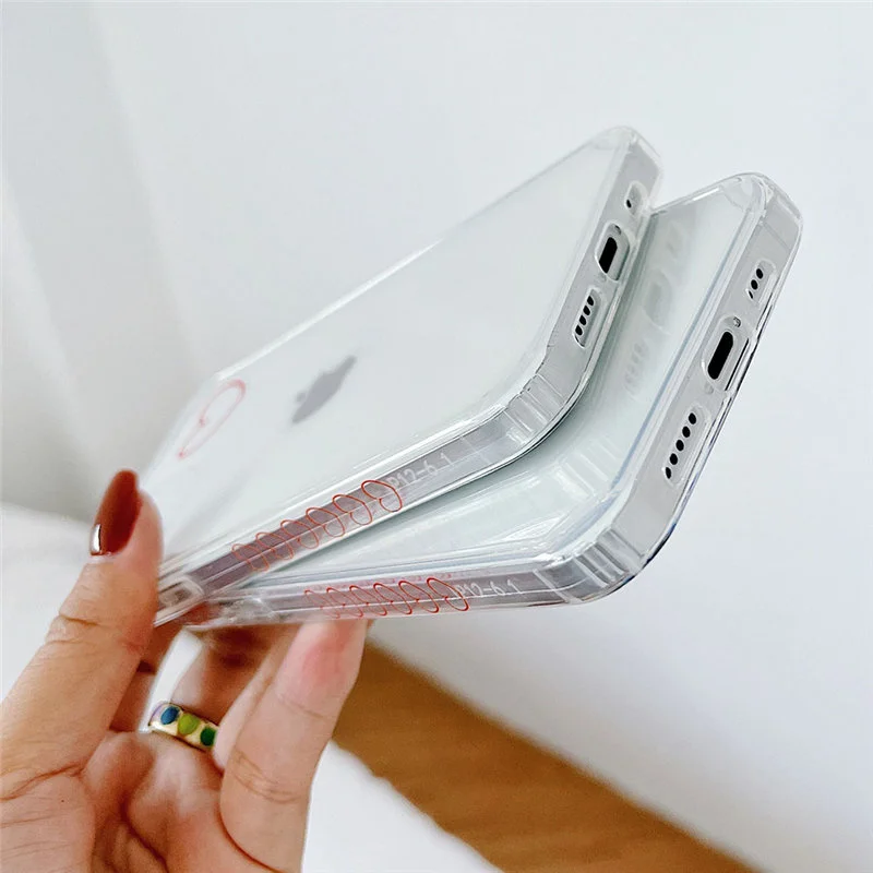 Красивый прозрачный чехол из ТПУ для iPhone совместим с моделями 12 11pro max x XR XS 7 8 plus