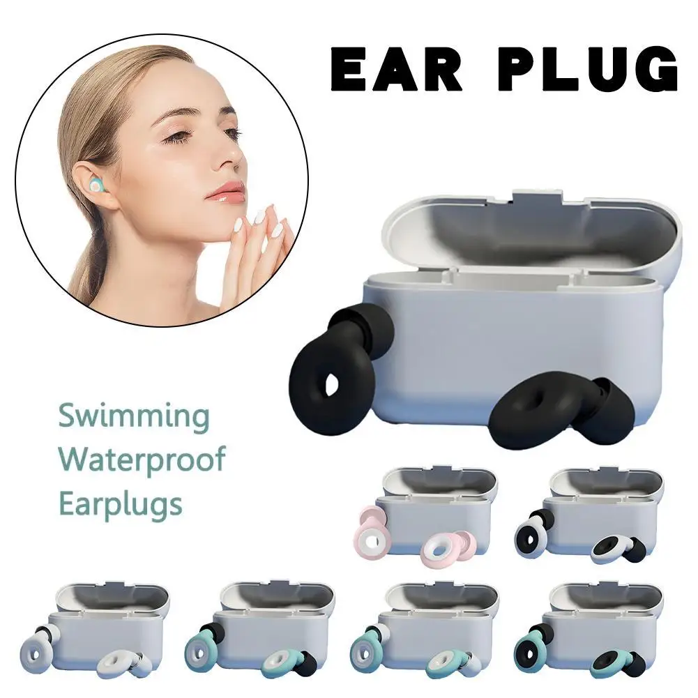 

Silicone Earplug Canceling Noise Earplugs Sound Insulation Reduction Soundproof Soft Slow Rebound For Swimming Sleeping
