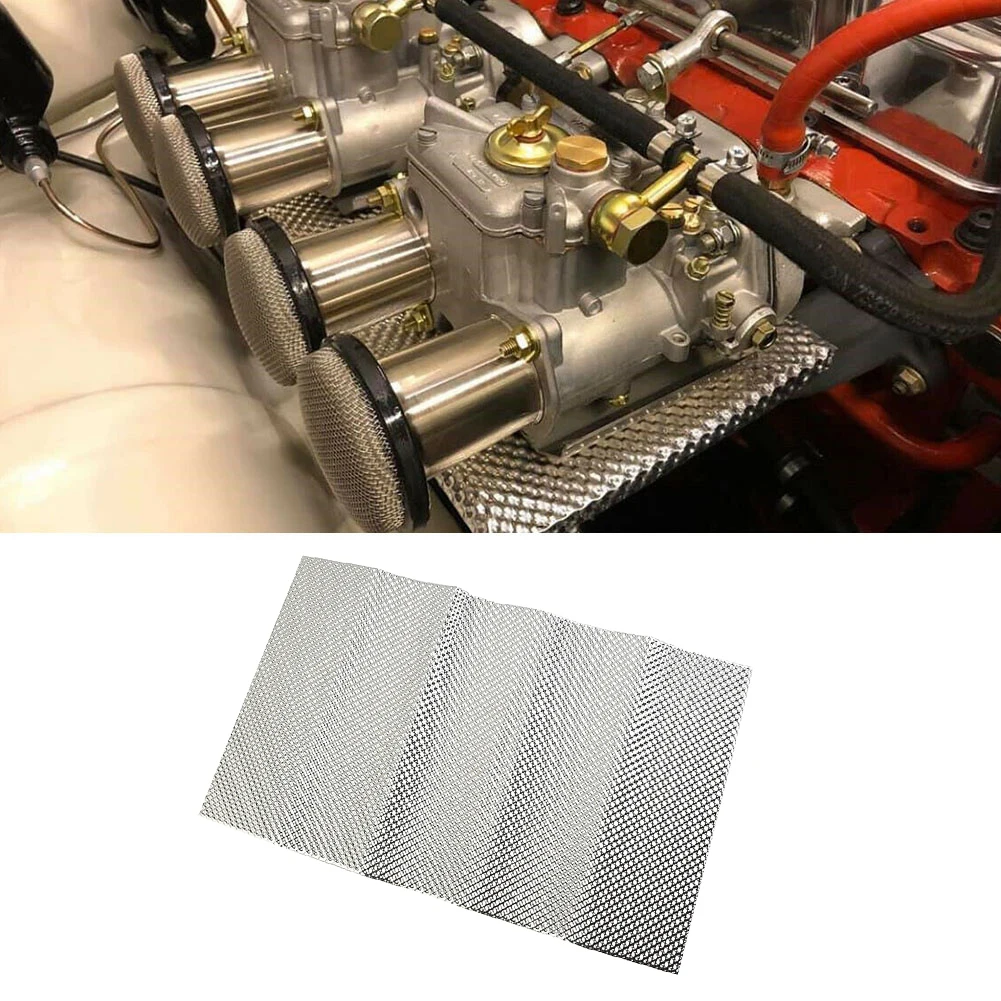 

1PC Car Embossed Aluminum Heat Shield 300mm X 500mm Turbo Manifold Exhausts Electrical Silver Motorcycle Heat Shields Parts