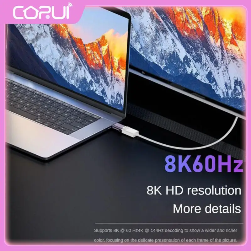 

60hz Dp To Mini Dpz Adapter Universal Mini Converter 8k Mini Adapter Dp Male-to-female Audio Line 32gbps Cable Extender Portable