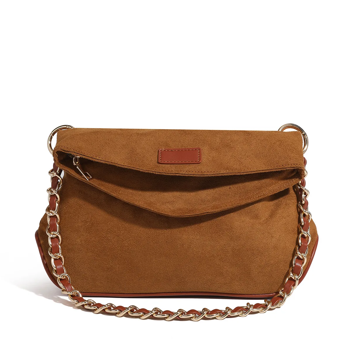 

New 2023 Luxury Vintage PU Leather Women Crossbody Bag Satchels Female Leather Flap Handbag Retro Brown Shoulder Chains Bag