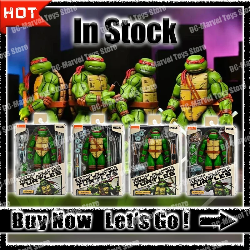 Новый Neca Tmnt Donatello Leonardo Рафаэль Микеланджело Фигурки Four Bros Комическая версия Аниме
