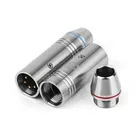 4-контактный разъем XLR, Мужской адаптер для наушников из нержавеющей стали для пайки, диаметром 11 мм, фоторазъем для динамика