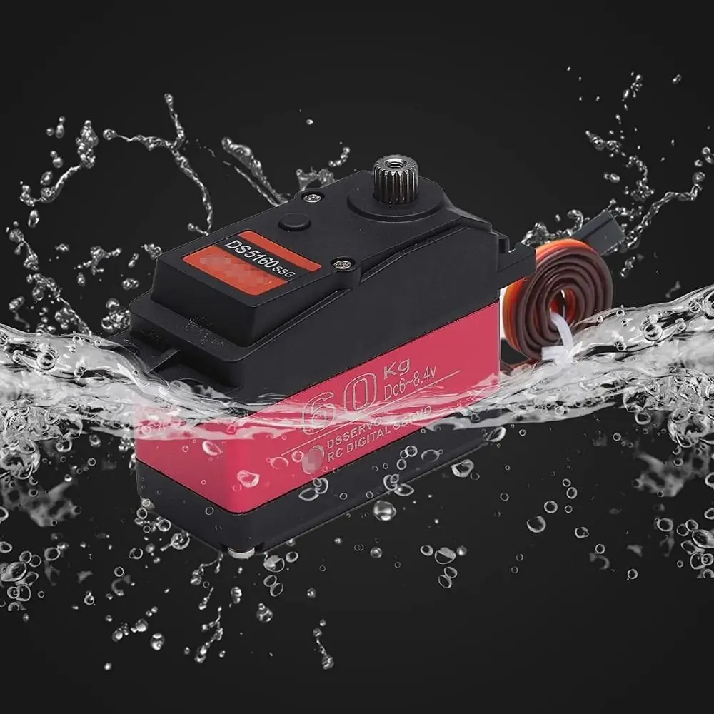 

DS5160 DS5180 цифровой сервопривод высокого напряжения 60 кг 80 кг 8,4 в сервопривод 180 градусов водонепроницаемость для 1:5 радиоуправляемой автомобиля строя LOSI HPI ARRMA