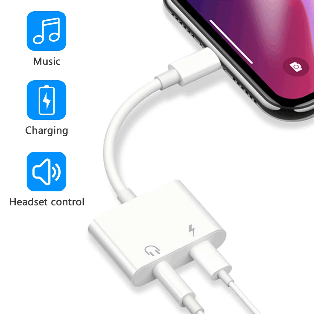 

C-type Pro，auxiliary Audio 13 Adapter To 2-in-1 3.5mm Lighting 3.5mm 12 Cable For For 14 Splitter Headphone To Iphone Jack