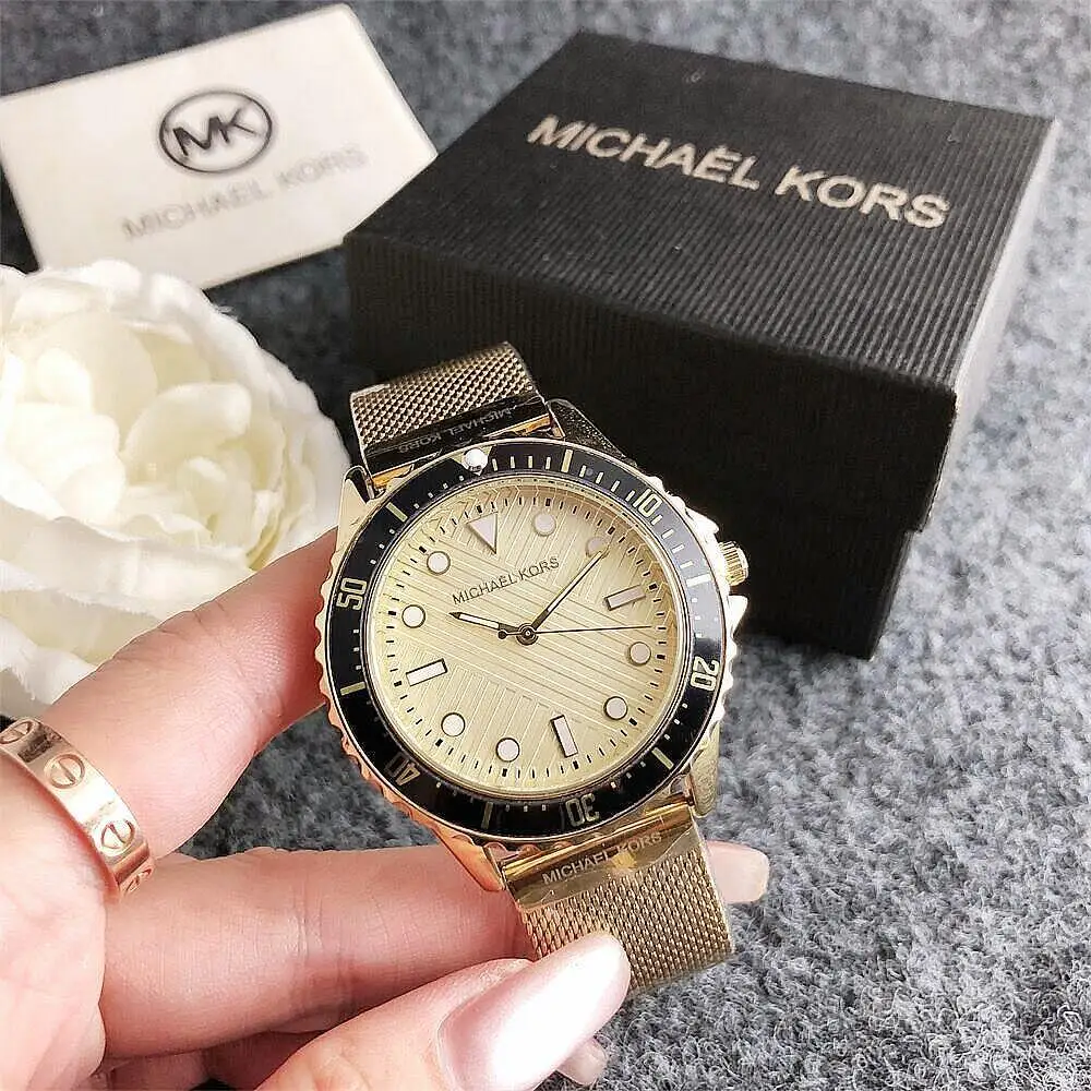 Фото Новые женские кварцевые часы Michael Kors, модные повседневные наручные часы из сплава, роскошный дизайн, хронограф, элегантный подарок для женщин №1