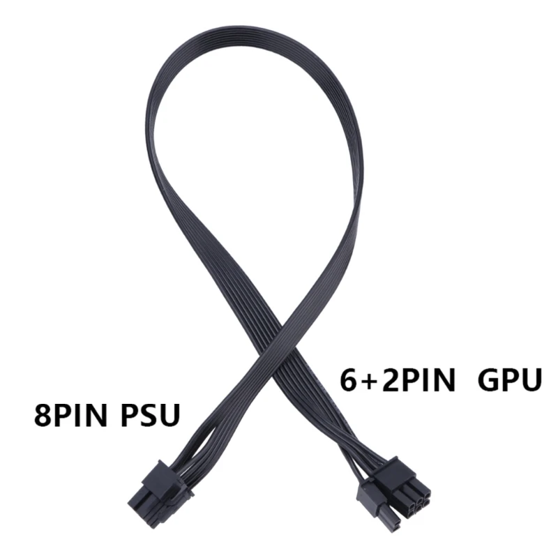 50/60/70/100 см модульный кабель для Corsair HX1200 HX1000 HX850 HX750 GPU PCIe 8Pin 6 + 2Pin к CPU 18awg адаптера