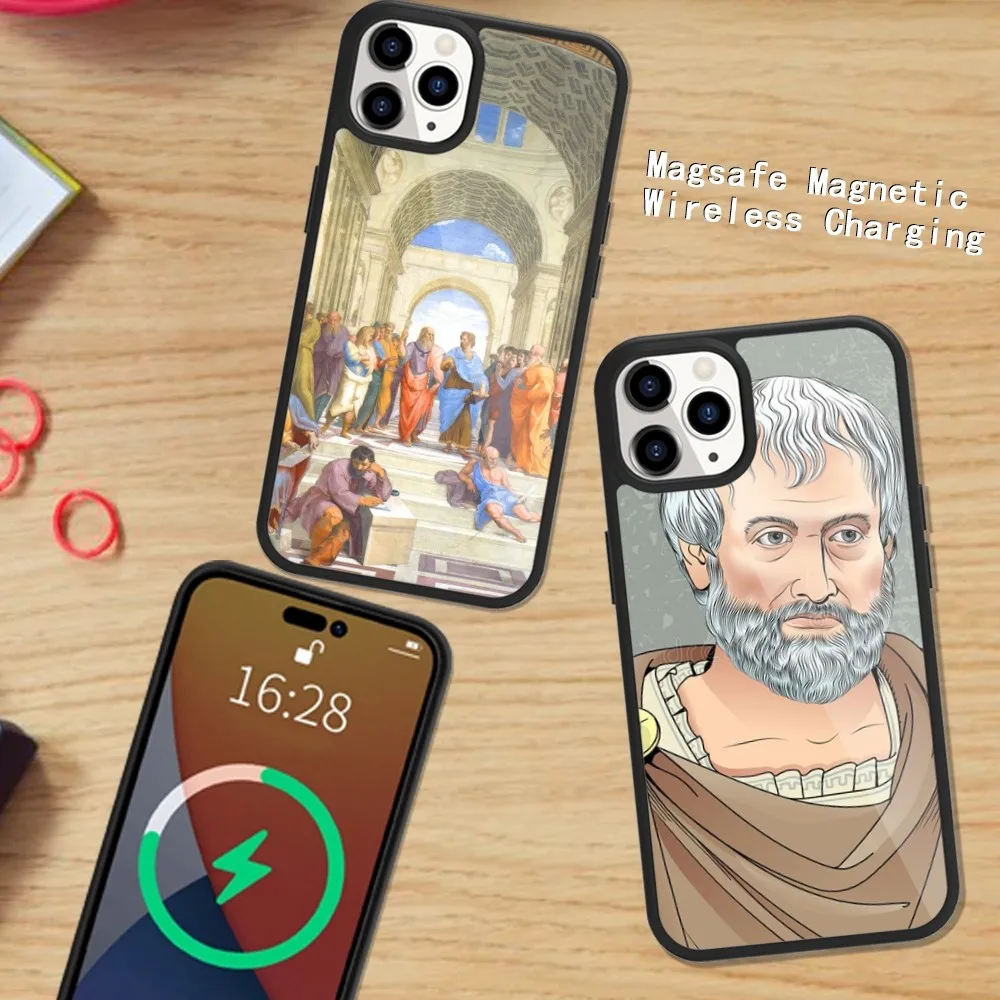 Магнитный чехол Magsafe для iPhone 15 14 13 12 11 Plus Pro Max с функцией беспроводной зарядки