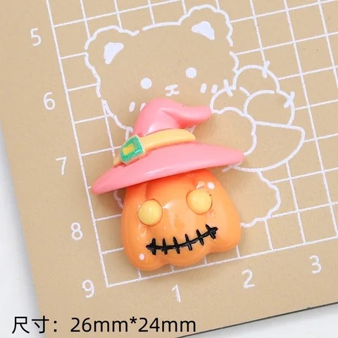 10 шт., Хэллоуин, мультяшная смола, милая тыквенная голова, летучая мышь, призрак, плоское дно, альбом для вырезок, ювелирные изделия своими руками, заколки для волос, орнамент, аксессуары A110