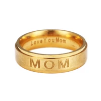 megin stainless steel i love you mom mothers day gold plated rings for women men friends family christmas gift fashion jewelry