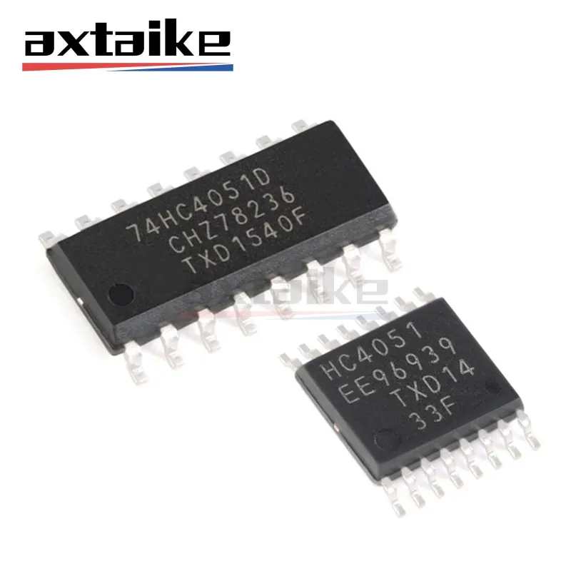 

10PCS 74HC4051D 74HC4051PW SOP-16 TSSOP-16 HC4051 74HC4051 8-channel Analog Multiplexer Demultiplexer IC SMD Chip