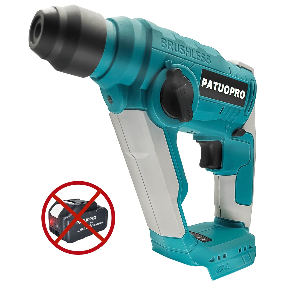 

PATUOPRO Бесщеточный аккумуляторный перфоратор 20 мм для батарей Makita 18 В