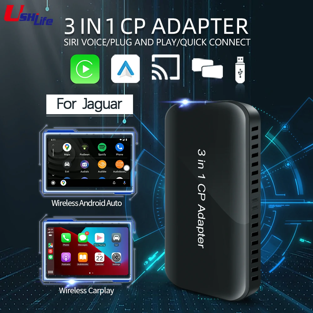 Wireless Carplay Adapter Dongle USB For Jaguar E-Pace/F-Pace/I-Pace/XE/XF/XJ/F-Type 2019-2022 Model