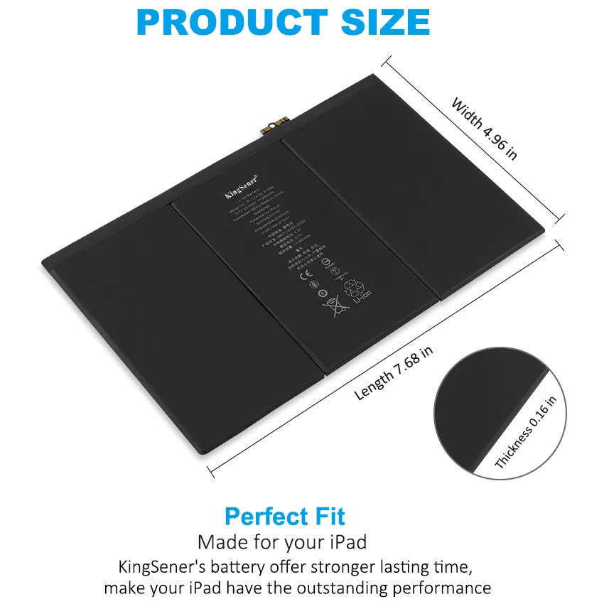 Аккумулятор Kingsener A1389 для планшета Apple iPad 3 и 4 A1403 A1416 A1430 A1458 A1459 A1460 7 в 11560 мАч 43Whr